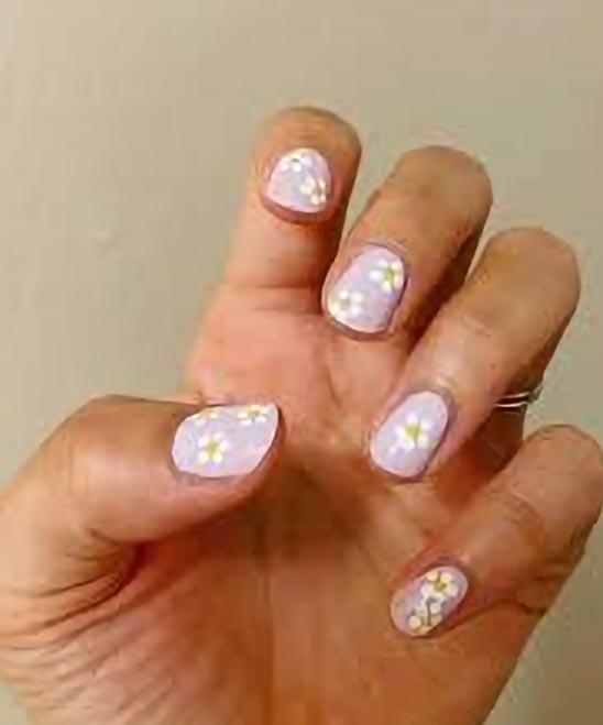 SIMPLE FLOWER DESIGNS ON NAILS