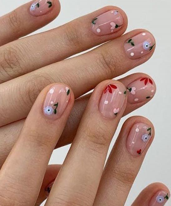 SIMPLE FLOWER NAIL ART DESIGN