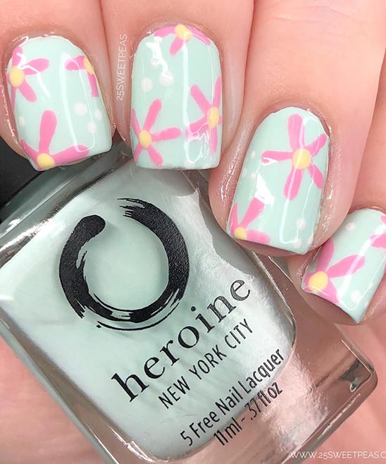 SIMPLE FLOWER NAIL DESIGNS