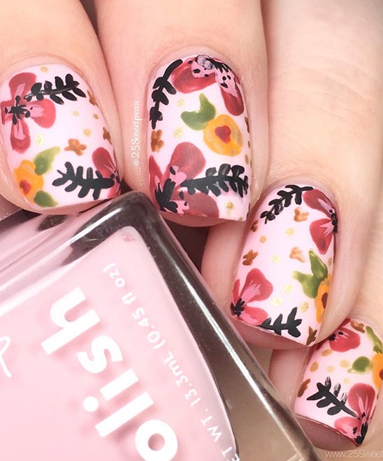 SIMPLE FLOWER TOE NAIL DESIGNS