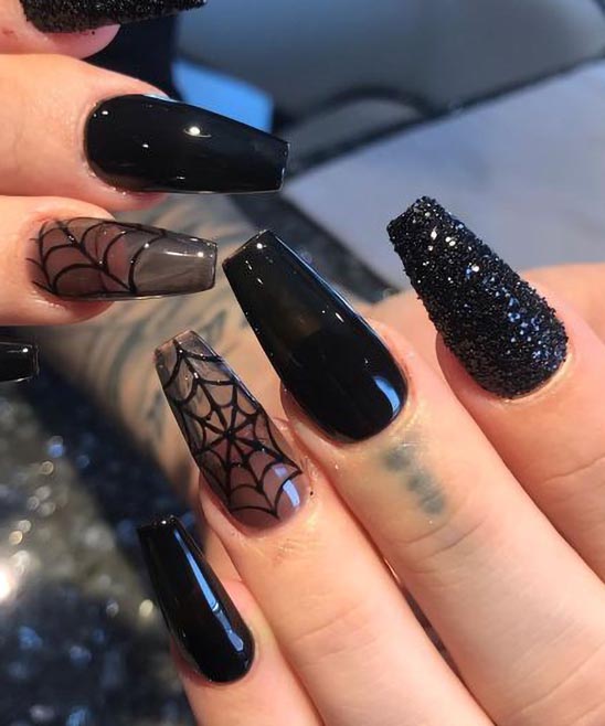 SIMPLE HALLOWEEN DIP NAILS