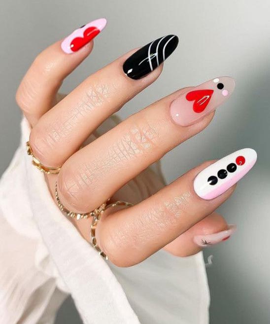 SIMPLE HEART DESIGN NAILS