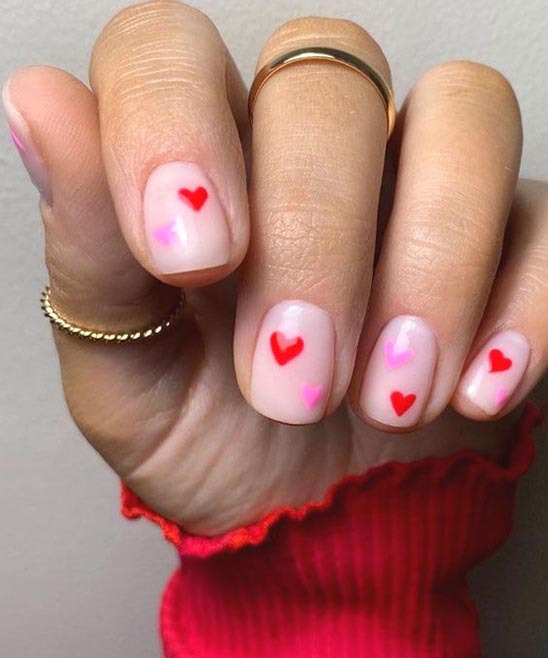 SIMPLE HEART NAIL DESIGNS