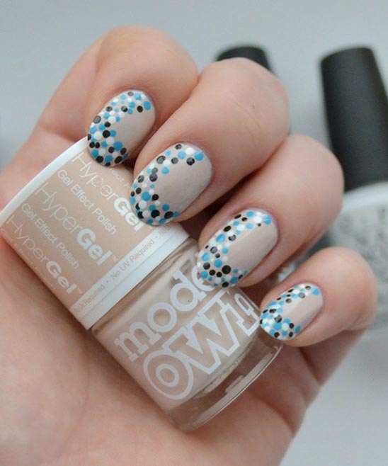 SIMPLE NAIL ART DESIGN BLACK AND WHITE