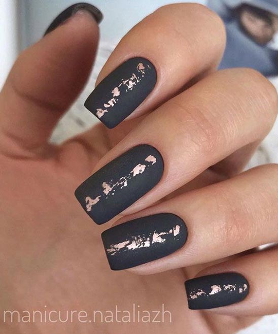 SIMPLE NAIL ART DESIGNS BLACK AND SILVER