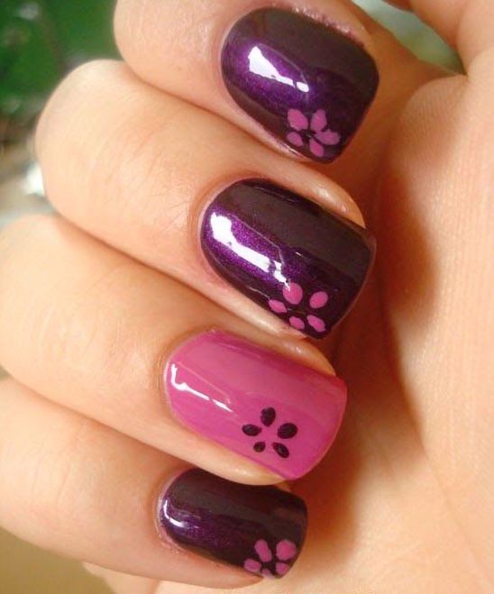 SIMPLE NAIL ART FLOWER DESIGNS