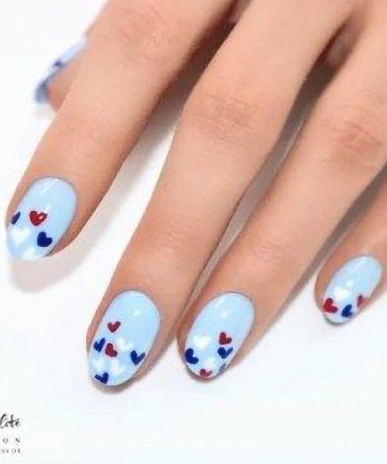 SIMPLE NAIL ART FOR 4TH OF JULY