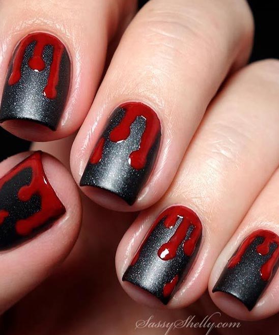 SIMPLE NAIL ART FOR HALLOWEEN