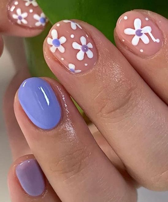 SIMPLE NAIL DESIGN FLOWER