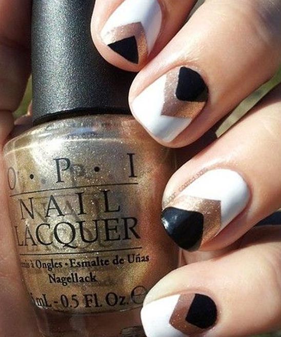SIMPLE NAIL DESIGNS BLACK AND WHITE