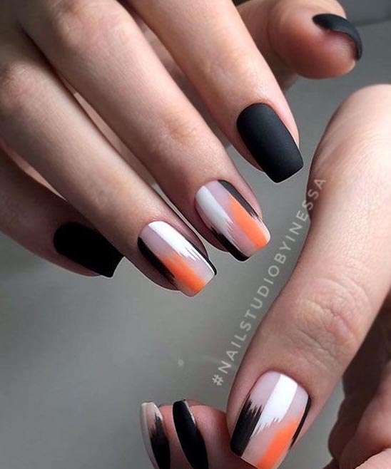SIMPLE NAIL DESIGNS BLACK AND WHITE