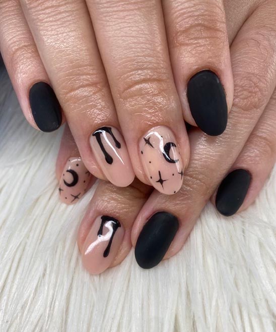 SIMPLE NAIL DESIGNS BLACK AND WHITE
