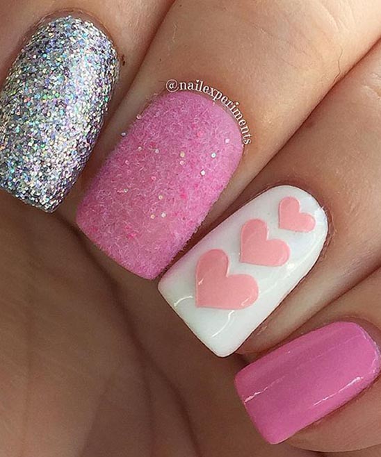 SIMPLE OMBRE SNS NAILS VALENTINE