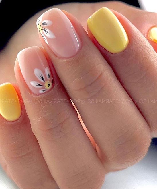 SIMPLE PINK FLOWER NAIL DESIGNS