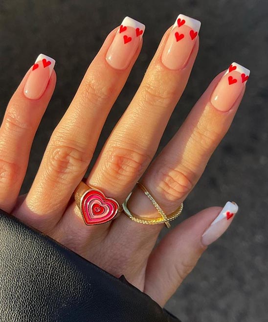 SIMPLE PINK VALENTINES NAILS