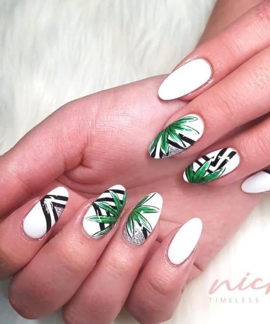 SIMPLE RED BLACK AND WHITE NAILS