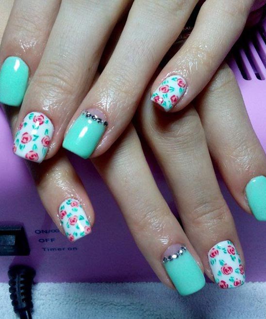 SIMPLE RHINESTONE DESIGNS FOR NAILS