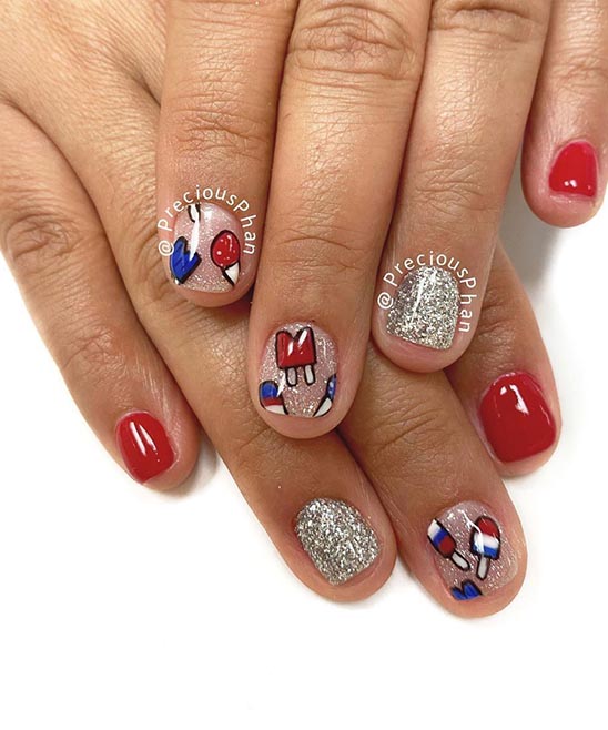 SIMPLE RHINESTONE NAIL DESIGNS