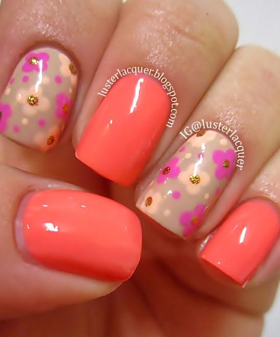 SIMPLE SPRING FLOWER NAIL DESIGNS