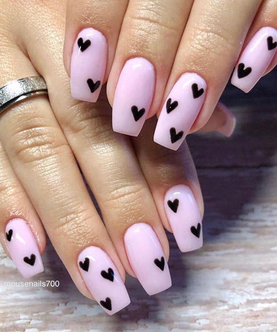 SIMPLE VALENTINE'S DAY ACRYLIC NAILS