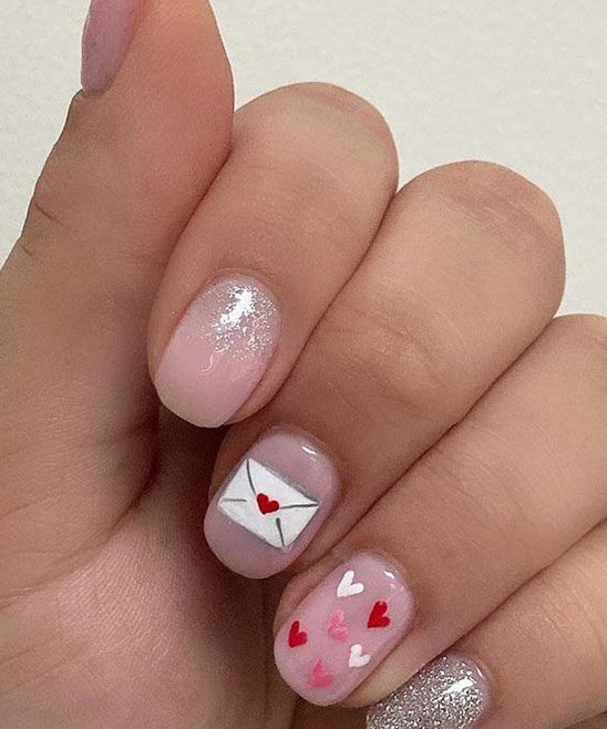 SIMPLE VALENTINE'S DAY NAILS