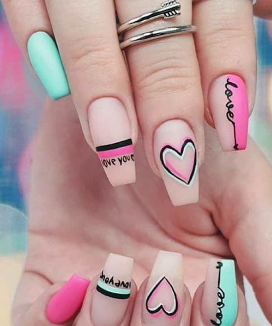 SIMPLE VALENTINES NAILS 2023