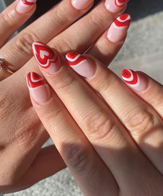 SIMPLE WHITE VALENTINES NAILS