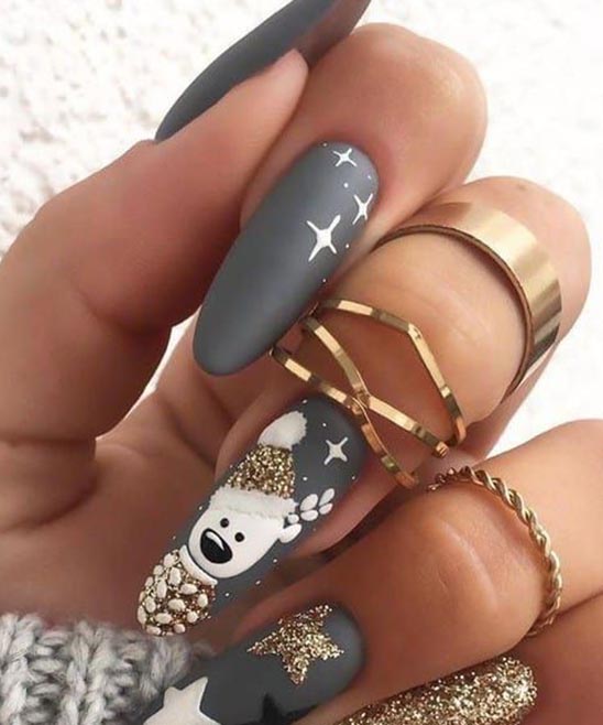 SIMPLE WINTER NAIL DESIGNS