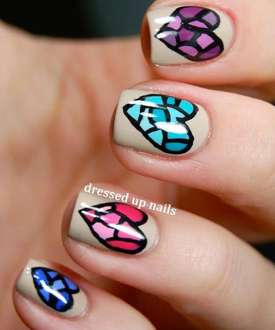 SIMPLE.VALENTINE NAILS