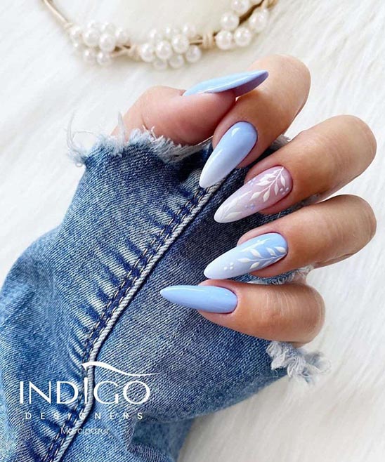 50+ Blue Summer Nails (2024) Designs - TailoringinHindi