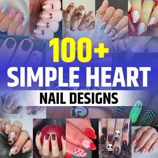 Simple Heart Nail Designs