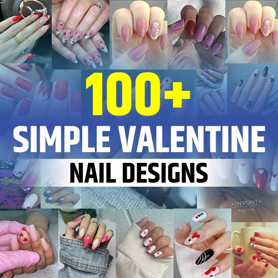 Simple Valentine Nails