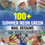 Summer Neon Green and Pink Nails