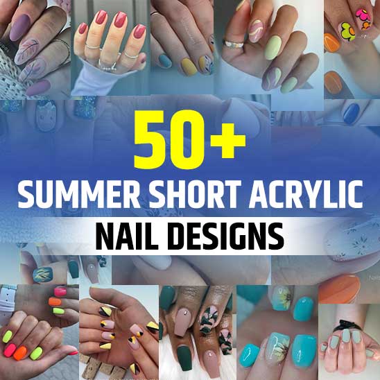 Summer Short Acrylic Nails