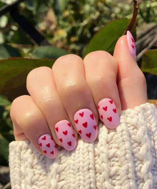 VALENTINE DAY NAILS SIMPLE