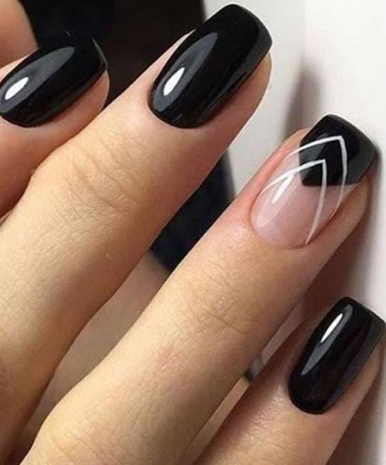 IDEA FOR NAIL SIMPLE DESIGNS IN BLACK