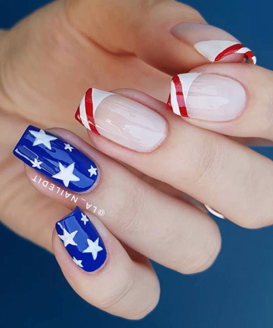 EASY SIMPLE EASY 4TH OF JULY NAILS