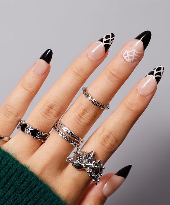 2023 FRENCH TIP HALLOWEEN NAILS