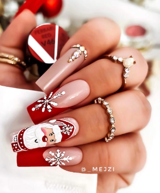 3d Acrylic Christmas Nail Designs