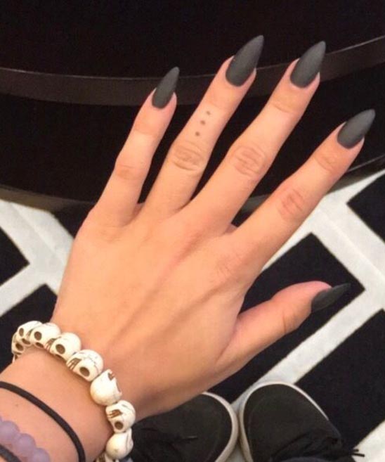 Sleek Black Almond Nails Design TailoringinHindi ACRYLIC NAIL DESIGNS YELLOW AND BLACK