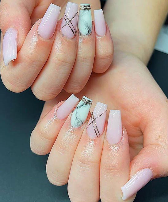 ACRYLIC NAILS IDEAS COFFIN SHORT