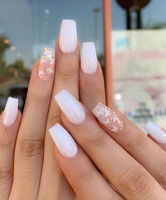 ACRYLIC NAILS IDEAS COFFIN SHORT