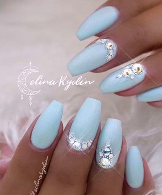 ACRYLIC NAILS IDEAS SHORT COFFIN