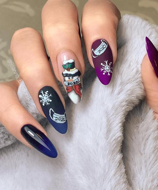 Acrylic Christmas Nail Art Designs