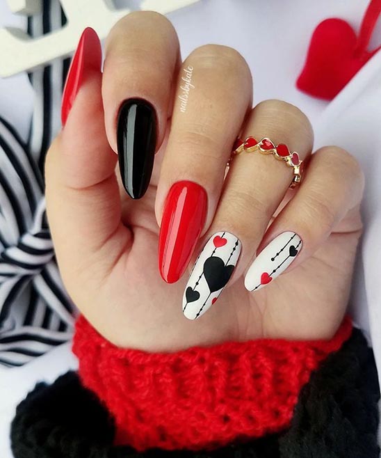 Acrylic Coffin Red Nail Designs