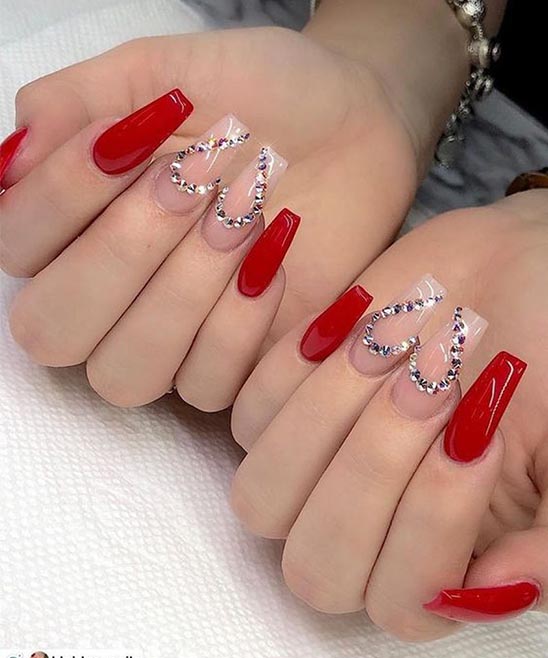 Acrylic Nail Design Red
