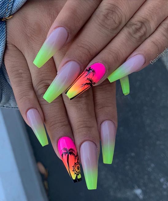 Acrylic Nail Designs Coffin Grey