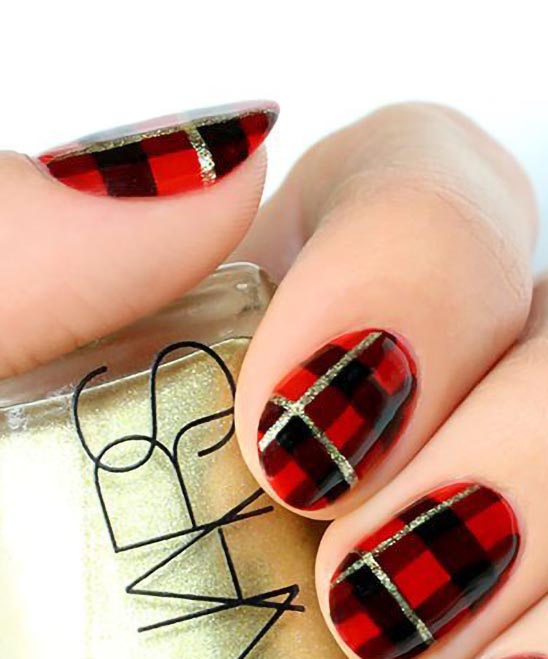 Acrylic Nail Designs Red and Green