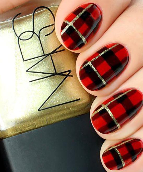 Acrylic Nail Designs Red and Green