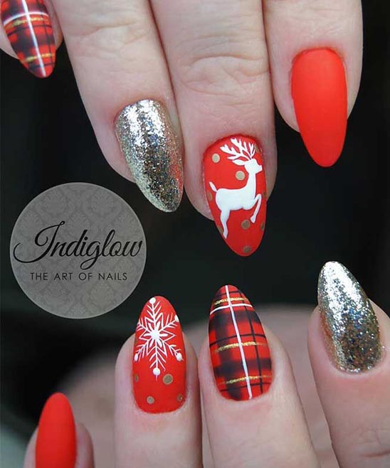 Acrylic Nail Red Designs